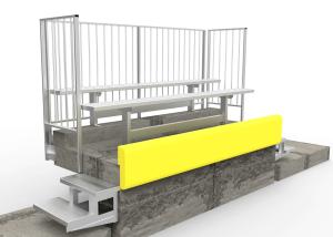Quality Moudular Aluminum Grandstands Bench With Available Aluminum Backrest wholesale