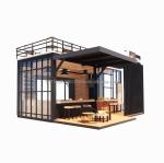 Aluminum Alloy Windows Prefabricated Shipping Mobile Coffee Shop Container Bar