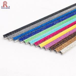 Quality Durable Metal Ceramic Aluminium Bright Chrome Listello Tile Trim Customized Color wholesale
