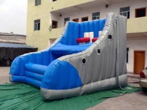 Quality UV Resistant Inflatable Amusement Park With Shoe-Shaped Basketball Shooter wholesale
