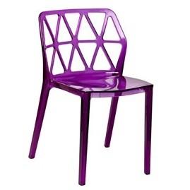Quality wholesale clear purple plastic Alchemia Chair transparent club dining chair furniture wholesale