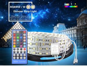 Quality 5m 12V/24V 4IN1 4 Colors in 1 LED RGBW RGBWW 5050 SMD RGB+White/Warm White waterproof LED flexible strip wholesale