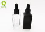 Glass Essential Oil Dropper Bottles , Square Shape 1 OZ Cosmetic Containers