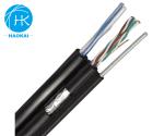 Outdoor UTP CAT5E Cable Pure Copper LAN Cable With Power And Messenger