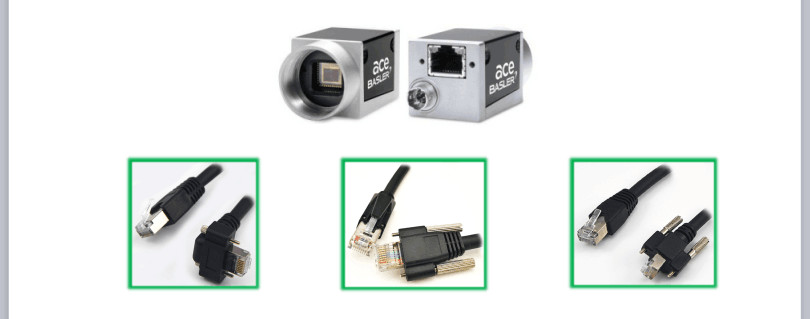 Black Gigabit Ethernet Cable / Angled Rj45 Cable With Thumbscrew Locking