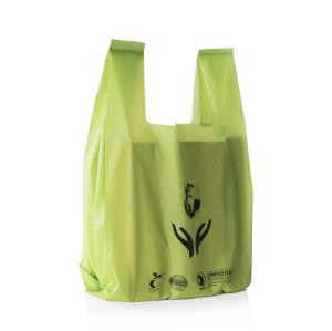 Quality Certified Compostable Biodegradable T Shirt Bags Transparent 12micron wholesale