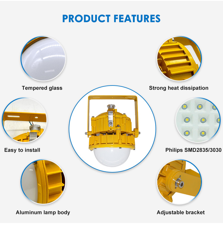 High Lumen Output ATEX LED Explosion-Proof Floodlight Waterproof