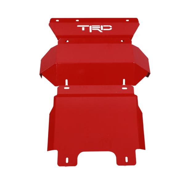 Under Guard Pickup Truck Skid Plate Steel Red Engine Protecting Cover For Toyota