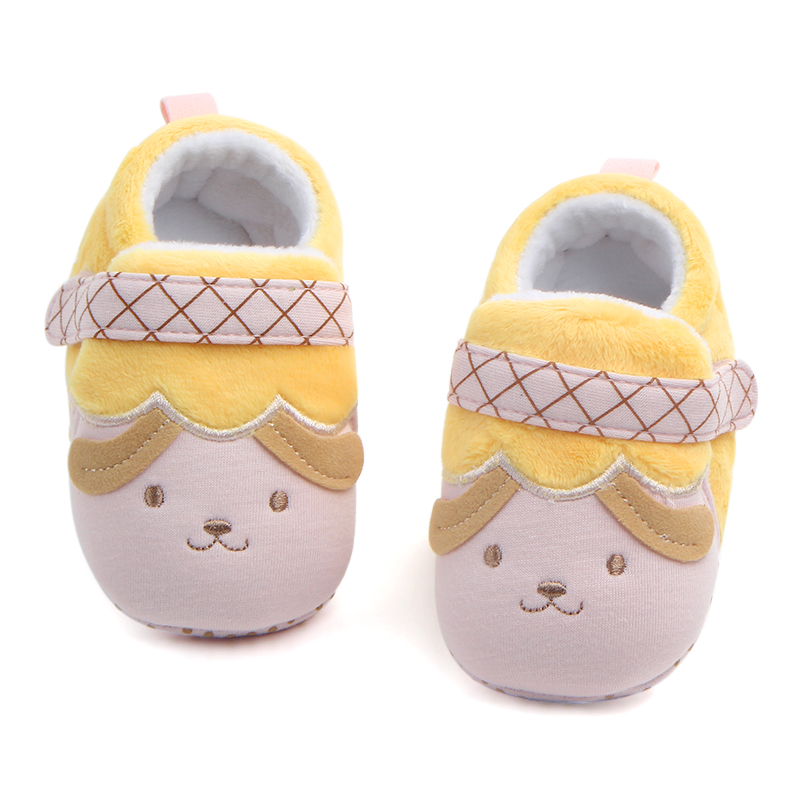 Lovely winter soft cotton animal dog cute first walk infant baby shoes socks