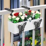 Outdoor Patio Garden Fence Pergola Balcony Metal Hanging Flower Pot Stand