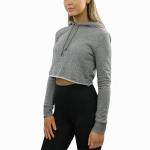 Gym Women Workout Hoodies Crop Top Hoodies 100% Cotton 360gsm