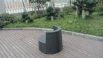 Black Poly Rattan Obelisk Chair For Office / Commercial Building