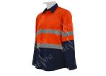 Contrast Colors Hi Vis Waterproof Workwear , Comfortable Safety Work Shirts