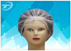 Quality PP Economic NonWoven Disposable Mob Cap / Hair Net Single Or Double Elastic wholesale