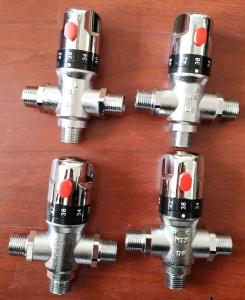 China Mixing Valve Brass Adjustable Water Thermostatic Valve For Solar Water Heater on sale