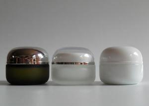 Quality Non Toxic 2 Oz 60Ml Opal White Glass Cosmetic Jars For Facial Mask Emulsion wholesale