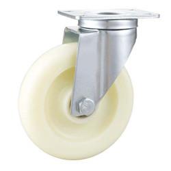 Quality medium duty 5&quot; swivel white PP caster , Rueda, 125x32mm pure white nylon castor, wholesale