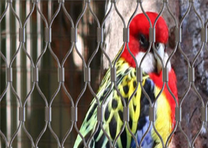 Stainless Steel Wire Rope Mesh Knotted And Ferruled Type for Zoo Project