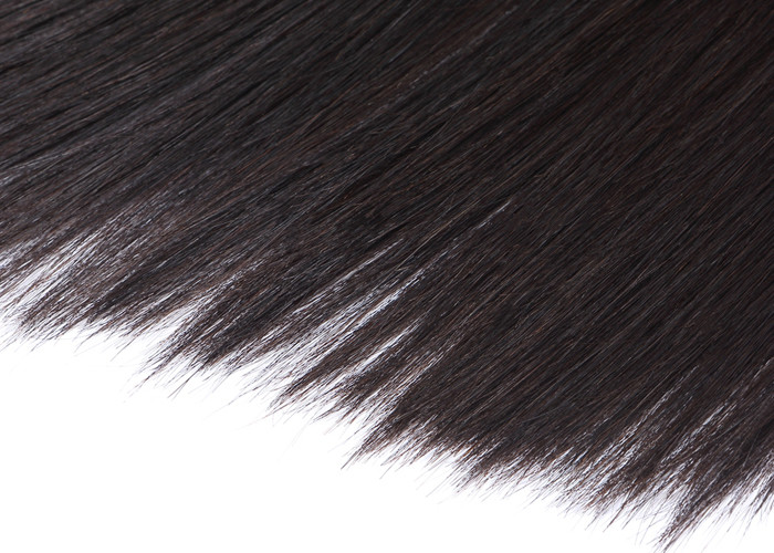 Double Machine Weft Virgin Human Hair Extensions / Remy Peruvian Hair Bundles
