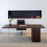 OEM Hotel Bedroom Furniture Office Home Acrylic Legs Computer Desk With Chair