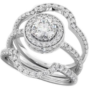 Quality Prong Setting Diamond Engagement Wedding Rings 0.90CT Weight wholesale