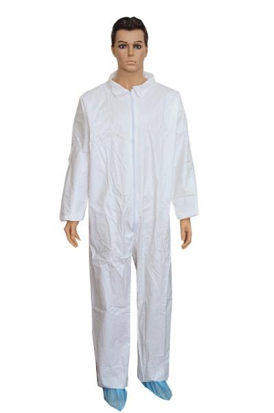 Disposable Nonwoven Microporous Shirt Collar Coveralls Without Hood for US