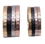 Four Colors Oval Bangle Bracelet Classic Customized Rose Gold Bangle Bracelet