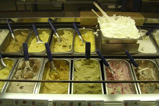 Adjustable Temperature Ice Cream Display Freezer Showcase