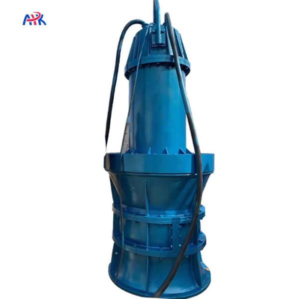 Electric Submersible Propeller Axial Flow Pump Station Flood Water 2000lps 6 M