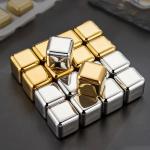 Metal Bar Accessories Stainless Steel Cooling Stones for Chilling Whiskey Wine