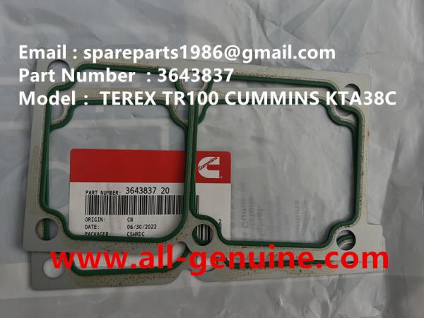 3643837 GASKET TEREX CUMMINS DUMP TRUCK TR50 TR60 TR100 TR70 MINING HAULER OFF