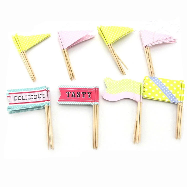 Cake Insert Decoration Paper Cupcake Topper For Wedding Happy Birthday