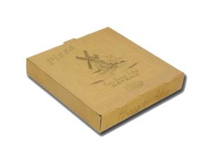 Quality Custom Branded Printed 600G Kraft Cardboard Paper Black Colors Square Shape Pizza Box Packaging wholesale