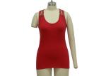 Elegant Royal Red Ladies Tank Tops Lace Camisole Top Viscose Elastane Material