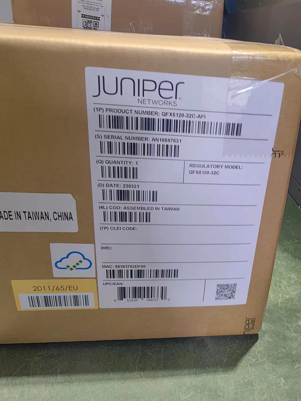 10/100/1000Mbps Juniper Products QFX5120-32C-AFI Services Gateway Full Duplex / Half Duplex