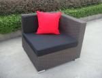 Outdoor Rattan Sofa Set With Middle Sofa , Corner Sofa And Ottoman