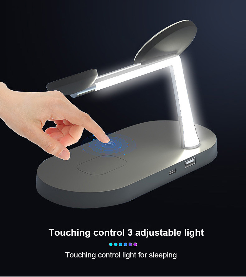 Versatile 15W 5 In 1 Wireless Charging Stand With USB A Output