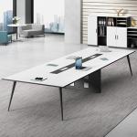 Solid Wood Office Furniture Customized Luxury White Conference Table Modern