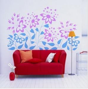 Quality Decorative PVC Funky Wall Flower Stickers LY-022, /Wall Sticker Art /Decorative Wall Stickers /Decal Wall Stickers wholesale