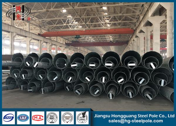Galvanized Utility Steel Tubular Pole For Electric Power Transmission /