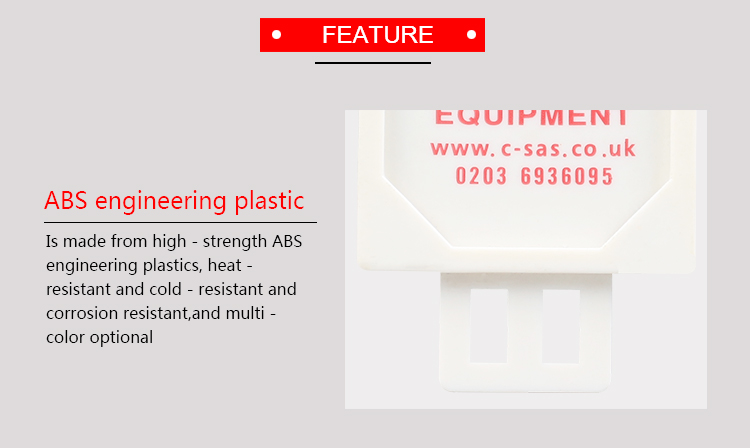 High Strength Plastic Scaffolding Tag , Electrical Panel Lock Out Tag Out