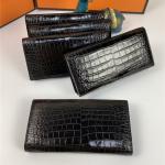 Genuine Crocodile Belly Skin Businessmen Bifold Clutch Purse Wallet Authentic