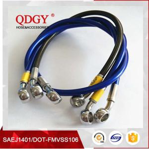 Quality ISO9001Certificated DOT FMVSS106 approved 1/8 size racing car and racing motorcycle stainless steel braided hose wholesale