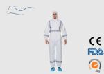 SMS Disposable Orange Overalls , Construction Use Protective Clothing Overalls