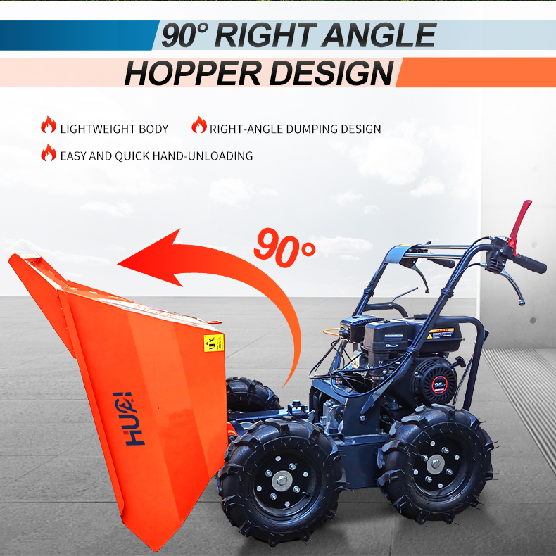 125L Bucket Capacity 4WD Gas Powered Mini Dumper for Construction and Outdoor Work