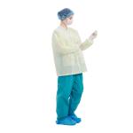 OEM Hospital Scrub Suit , Disposable Dental Lab Jackets Knit Collar