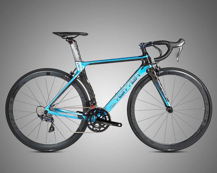 Red 22 Speed Carbon Fiber Road Bike Shimano Ultegra Aluminum Alloy Rim