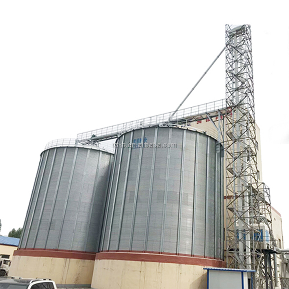 3000 ton 4000 t capacity galvanized metal steel complete equipment wheat grain silo