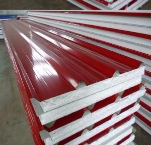 Quality Thermal Insulated Sandwich Panel / Prefabricated Pu Sandwich Panel Cladding wholesale