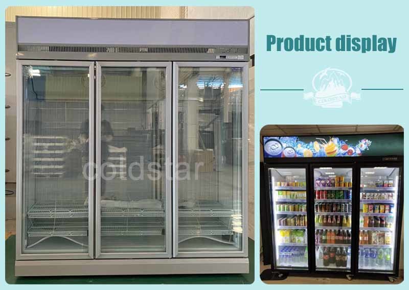 Supermarket Plug - In -22 Degree Vertical Freezer With Glass Door